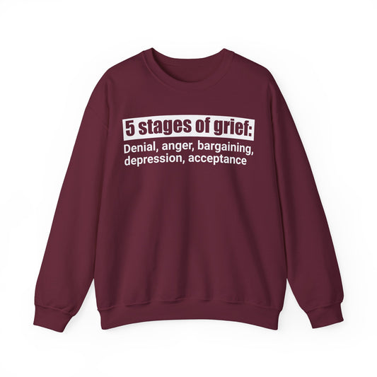 Support 5 Stages of Grief Unisex Heavy Blend™ Crewneck Sweatshirt