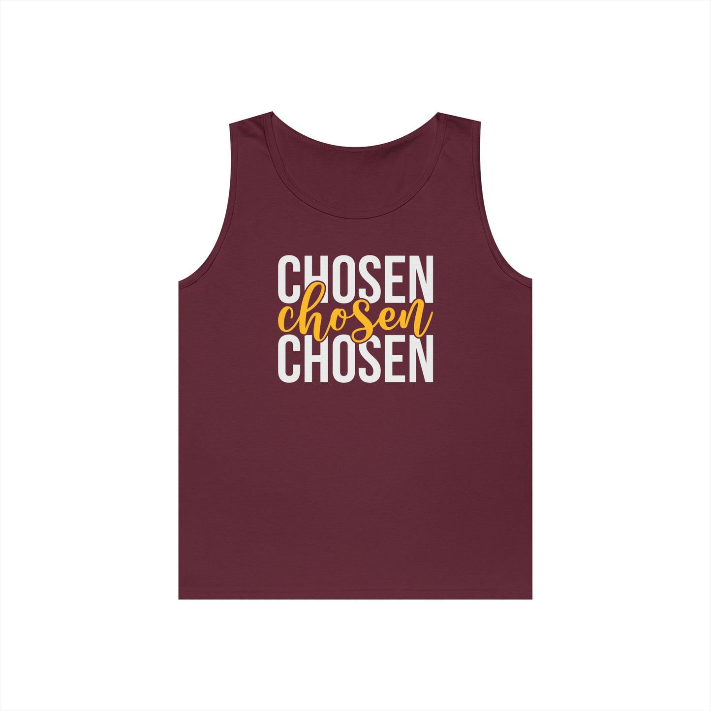Chosen Heavy Cotton Tank Top - Unisex Motivational Wear