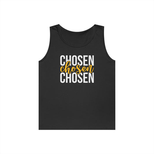 Chosen Heavy Cotton Tank Top - Unisex Motivational Wear