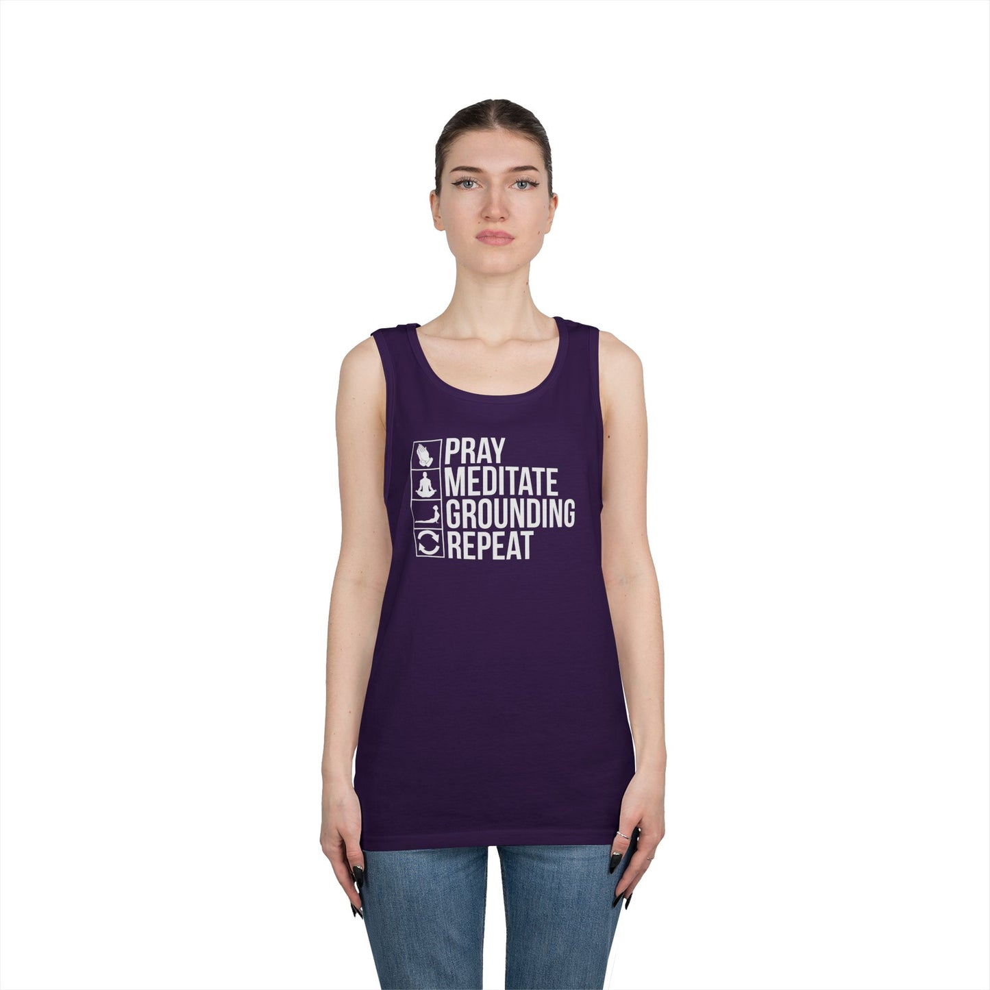Repeat Unisex Heavy Cotton Tank Top