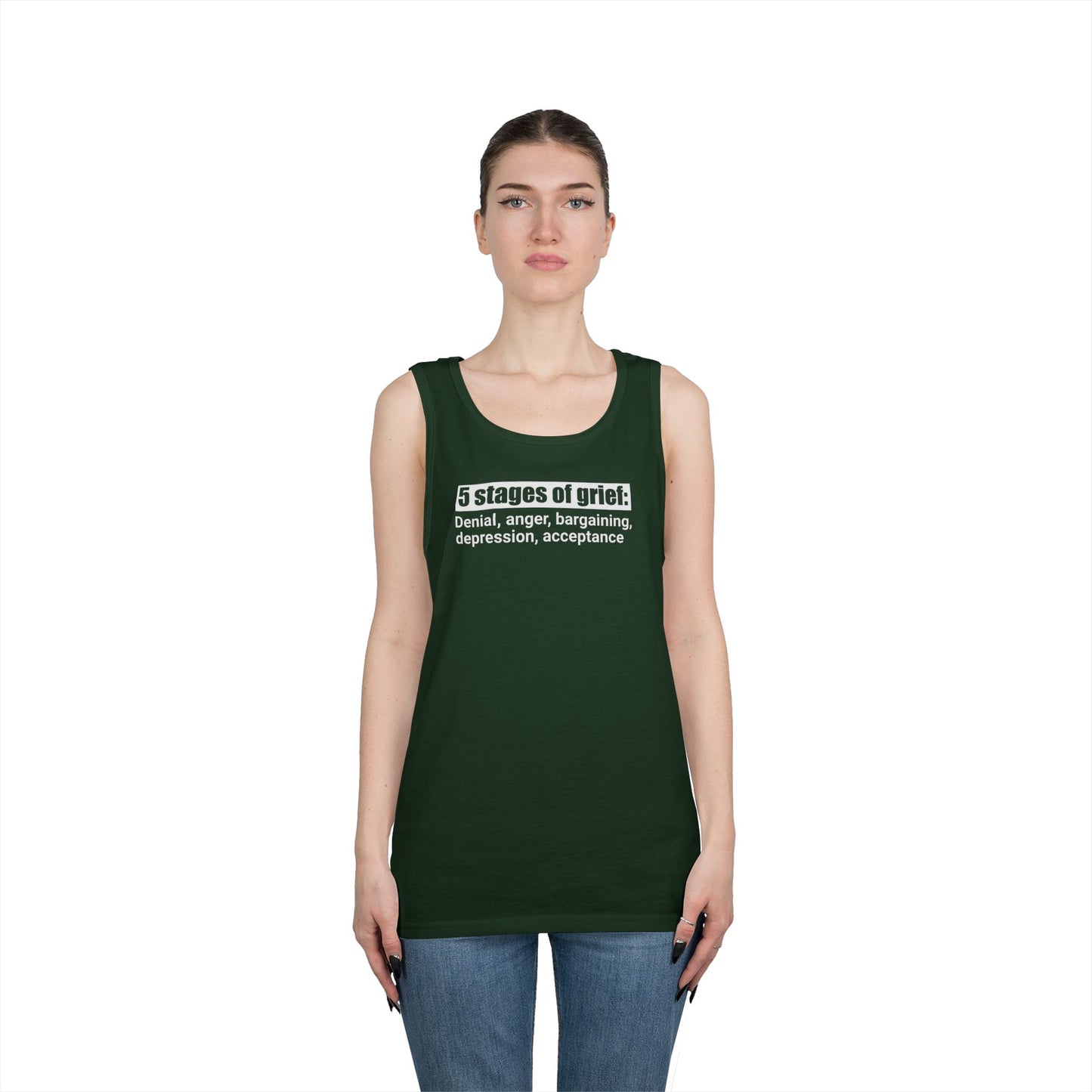 5 Stages of Grief Unisex Heavy Cotton Tank Top