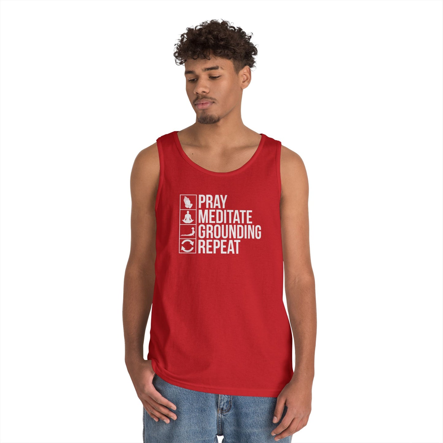 Repeat Unisex Heavy Cotton Tank Top