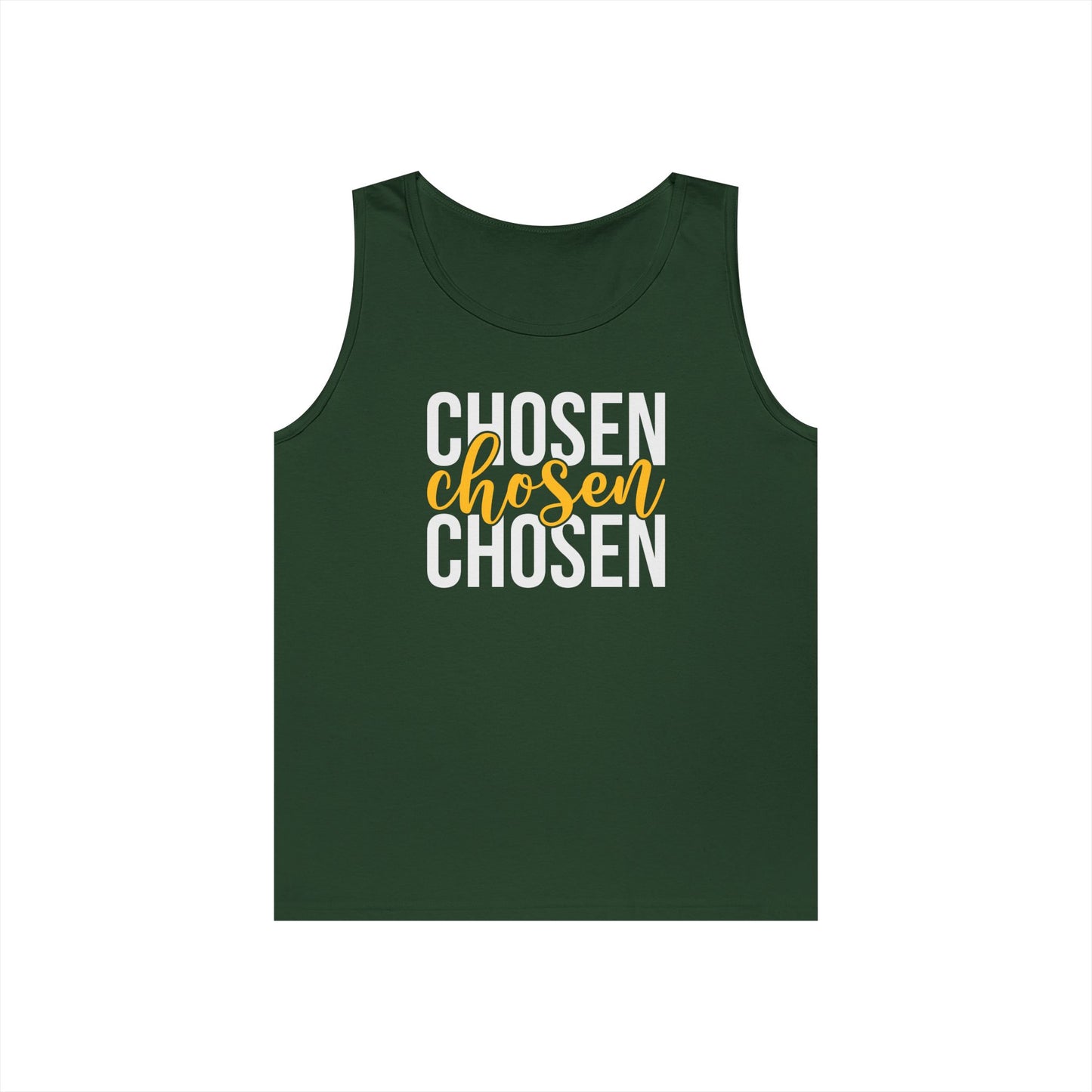 Chosen Heavy Cotton Tank Top - Unisex Motivational Wear