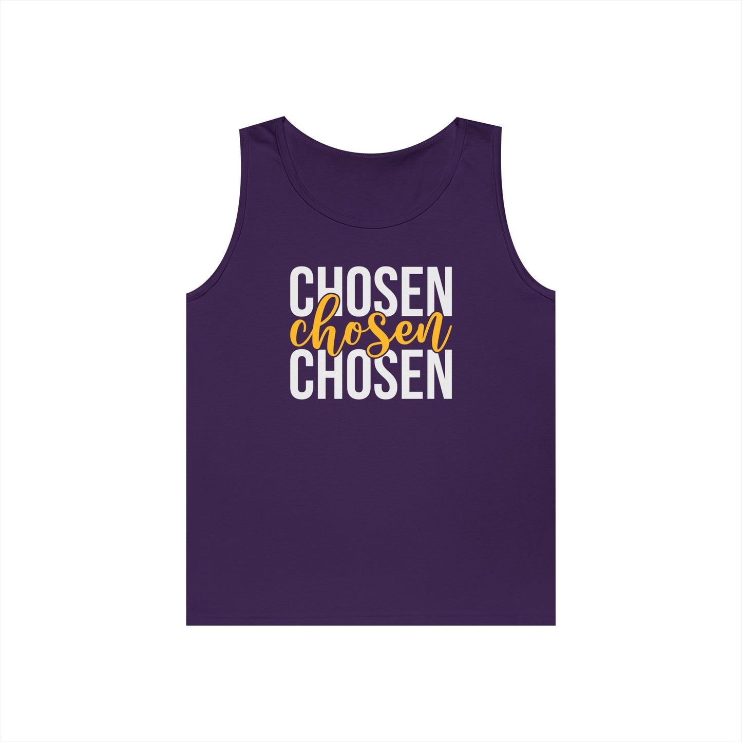Chosen Heavy Cotton Tank Top - Unisex Motivational Wear