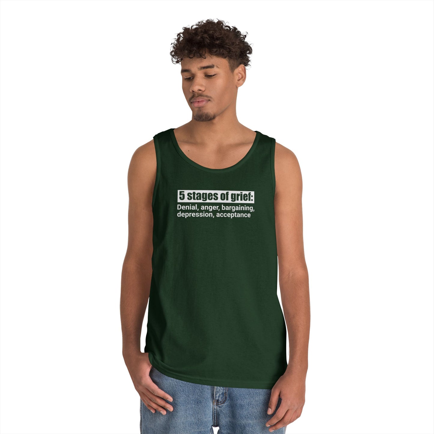 5 Stages of Grief Unisex Heavy Cotton Tank Top