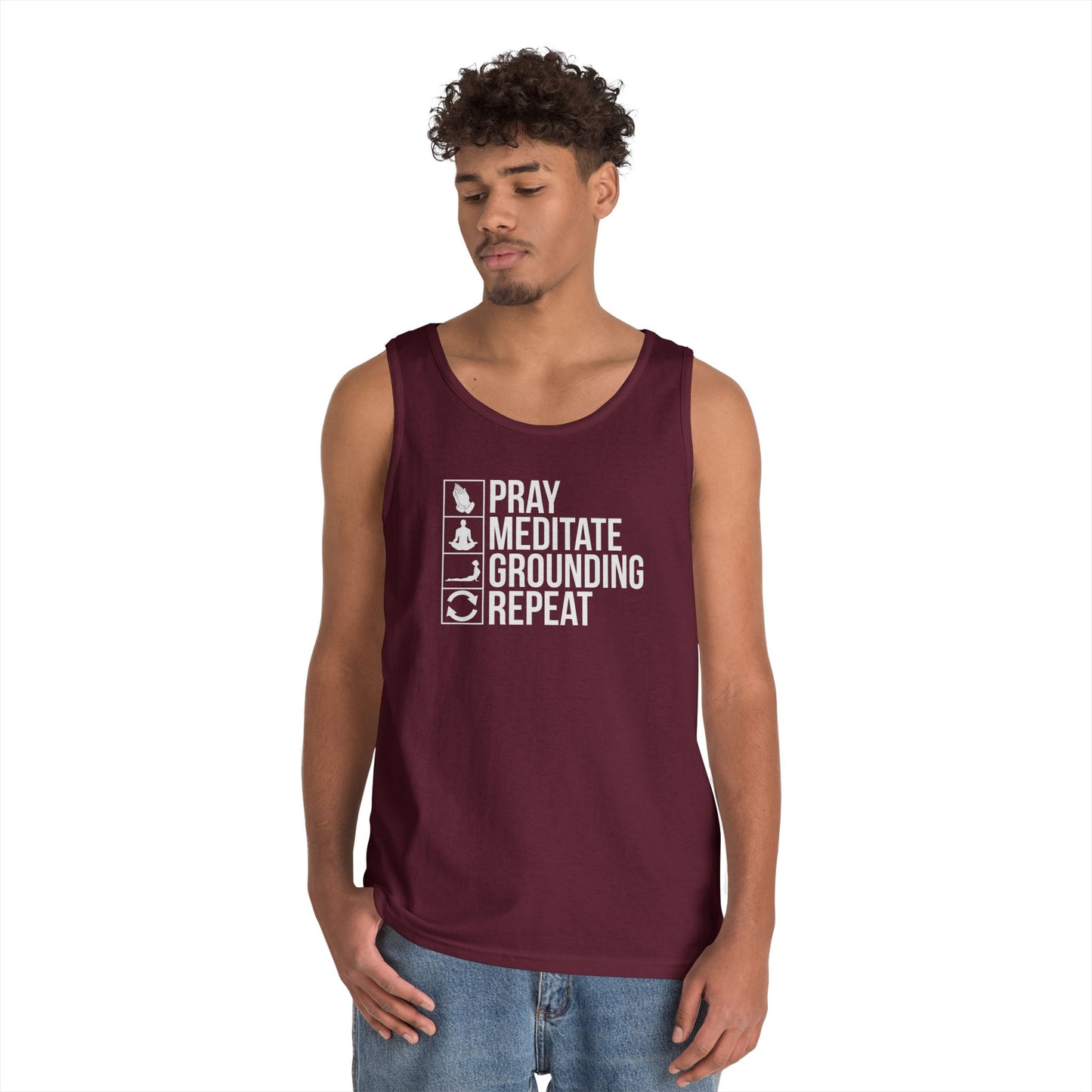 Repeat Unisex Heavy Cotton Tank Top