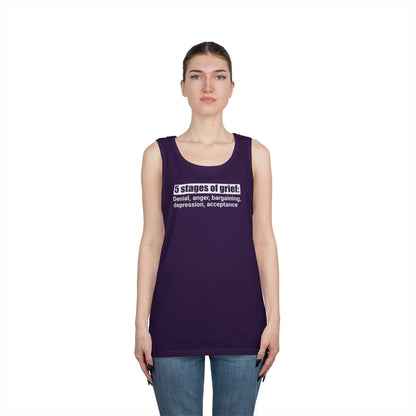 5 Stages of Grief Unisex Heavy Cotton Tank Top