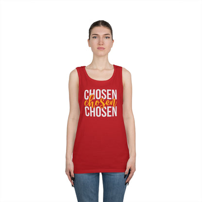 Chosen Heavy Cotton Tank Top - Unisex Motivational Wear