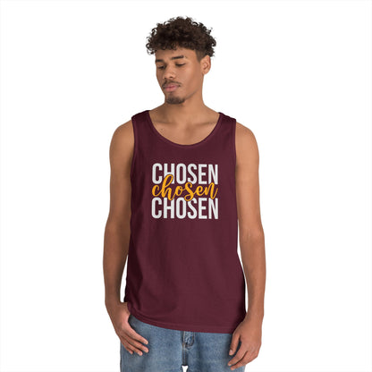 Chosen Heavy Cotton Tank Top - Unisex Motivational Wear