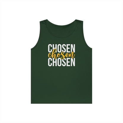Chosen Heavy Cotton Tank Top - Unisex Motivational Wear