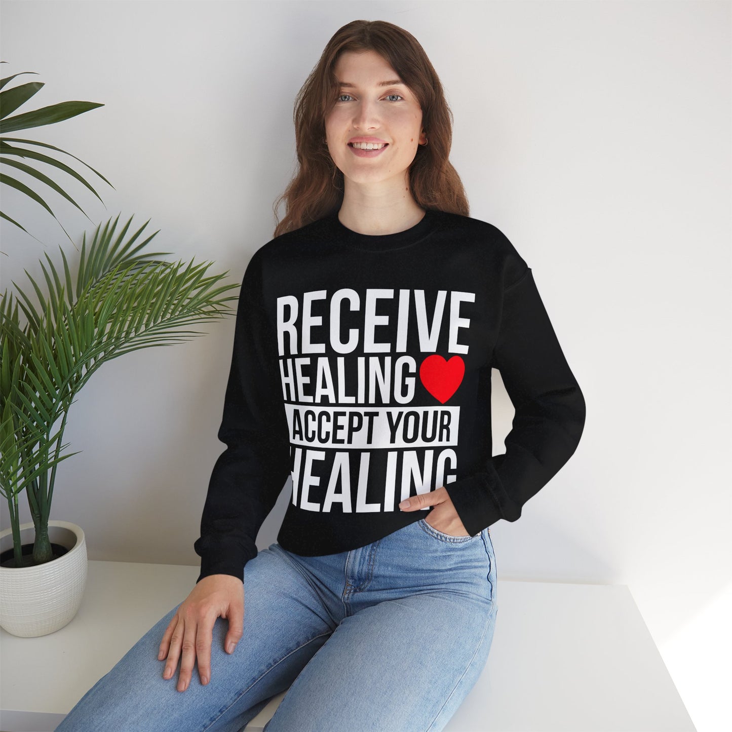 Receive Healing Crewneck Sweatshirt - Unisex Heavy Blend