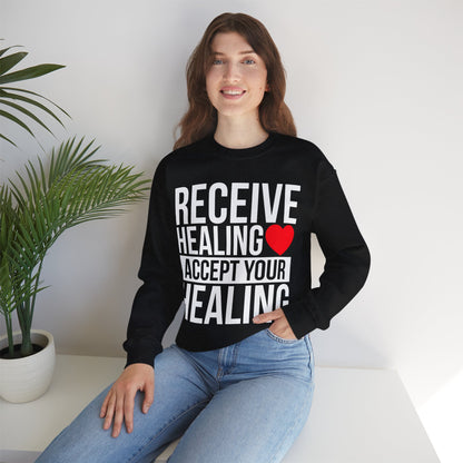 Receive Healing Crewneck Sweatshirt - Unisex Heavy Blend