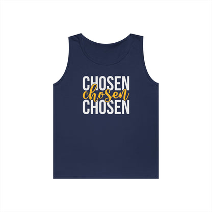 Chosen Heavy Cotton Tank Top - Unisex Motivational Wear