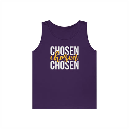Chosen Heavy Cotton Tank Top - Unisex Motivational Wear