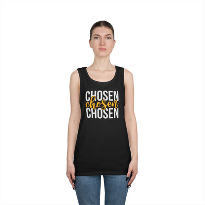 Chosen Heavy Cotton Tank Top - Unisex Motivational Wear