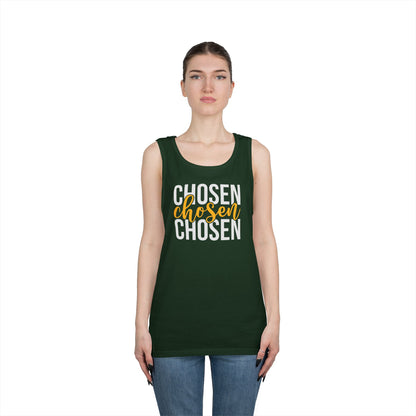 Chosen Heavy Cotton Tank Top - Unisex Motivational Wear