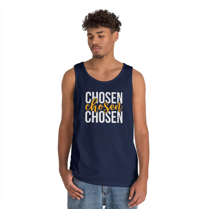 Chosen Heavy Cotton Tank Top - Unisex Motivational Wear